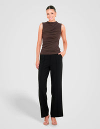 Greco Gathered Mesh Top