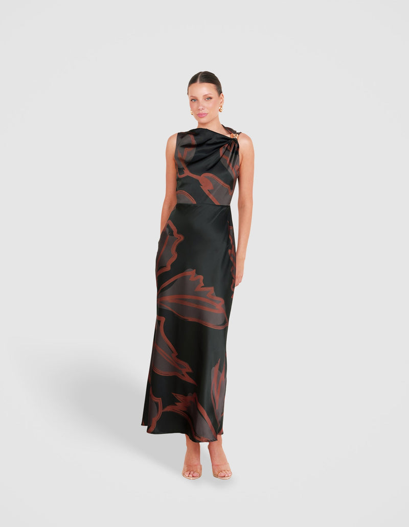 Somer Drape Shoulder Dress