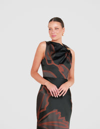 Somer Drape Shoulder Dress