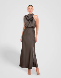 Como High Neck Midi Dress