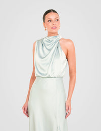 Como High Neck Midi Dress