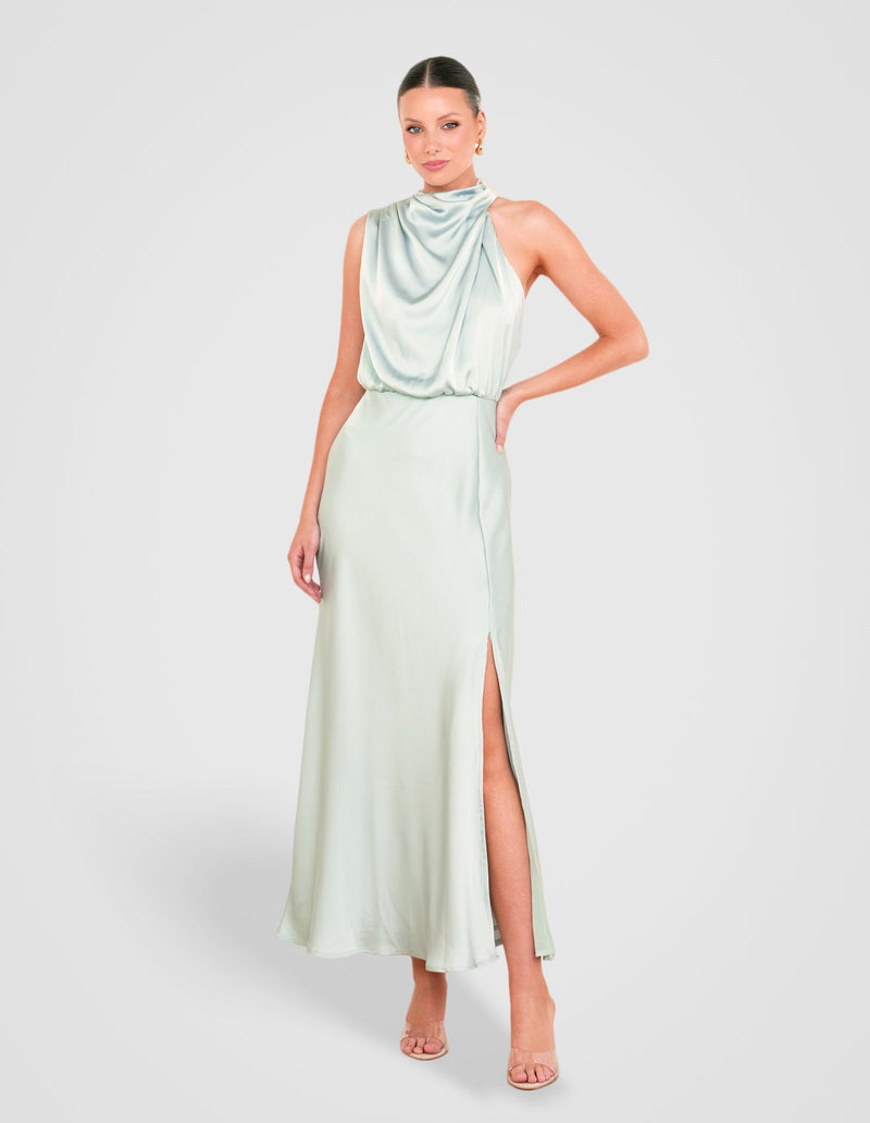 Como High Neck Midi Dress