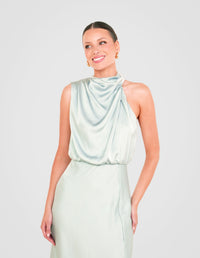 Como High Neck Midi Dress