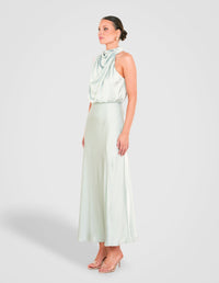 Como High Neck Midi Dress