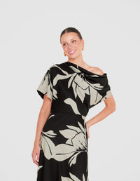 Jada Off Shoulder Midi Dress