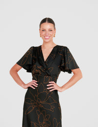 Becky Short Sleeve Maxi Dress
