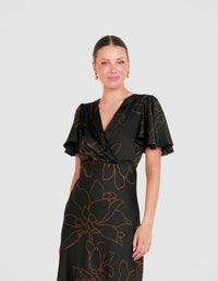 Becky Short Sleeve Maxi Dress