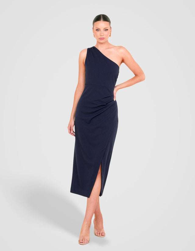 Goya One Shoulder Midi Dress