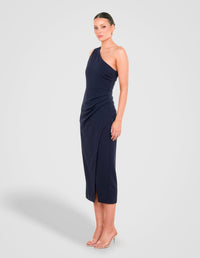 Goya One Shoulder Midi Dress