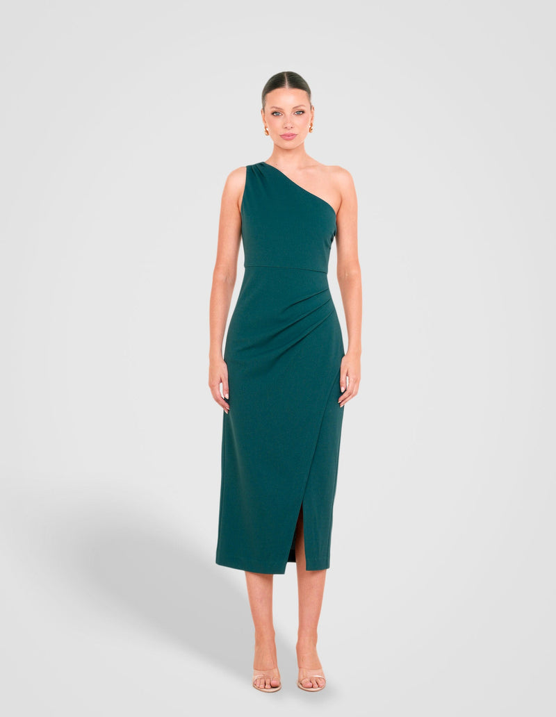 Goya One Shoulder Midi Dress