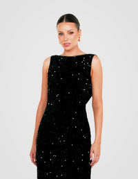 Zanthe Boat Neck Gown