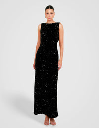 Zanthe Boat Neck Gown