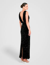 Zanthe Boat Neck Gown