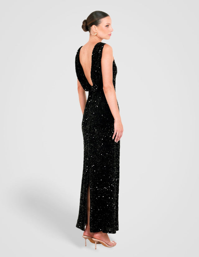 Zanthe Boat Neck Gown