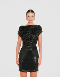 Xinyi One Shoulder Mini Dress