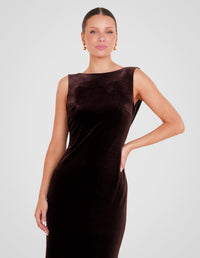 Elyse Boat Neck Maxi Dress