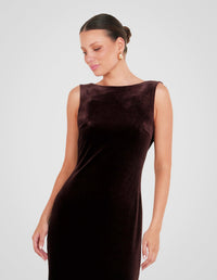 Elyse Boat Neck Maxi Dress