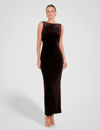Elyse Boat Neck Maxi Dress