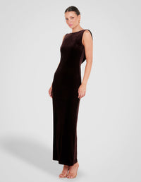 Elyse Boat Neck Maxi Dress