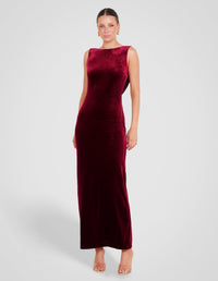 Elyse Boat Neck Maxi Dress