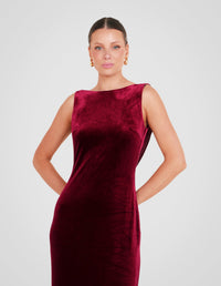 Elyse Boat Neck Maxi Dress