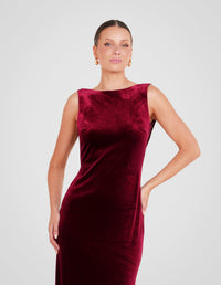 Elyse Boat Neck Maxi Dress