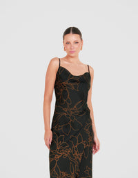 Elicia Cowl Neck Maxi Dress