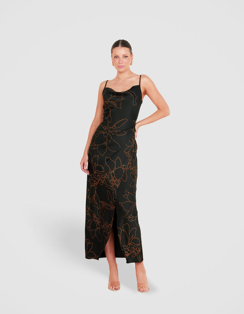 Elicia Cowl Neck Maxi Dress