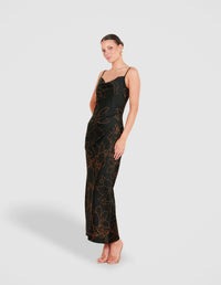 Elicia Cowl Neck Maxi Dress