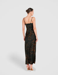 Elicia Cowl Neck Maxi Dress