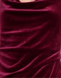 Lauren Cowl Velvet Maxi Dress