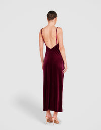 Lauren Cowl Velvet Maxi Dress