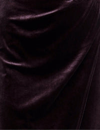 Lauren Cowl Velvet Maxi Dress