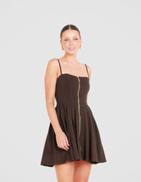 Cleo Pleated Skirt Mini Dress