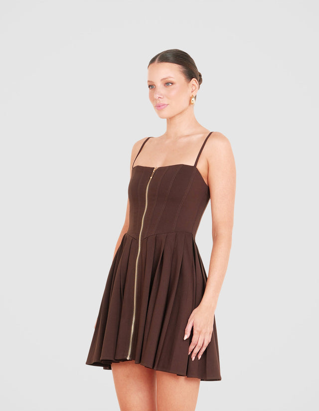 Cleo Pleated Skirt Mini Dress