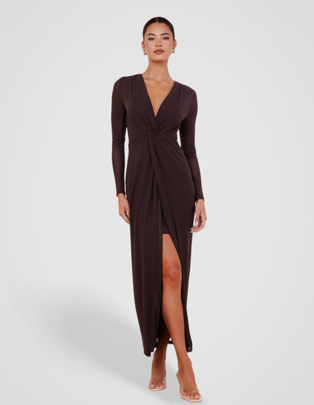 Jolie V-neck Knot Gown