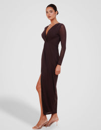 Jolie V-neck Knot Gown