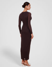Jolie V-neck Knot Gown