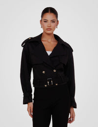 Calabro Cropped Trench
