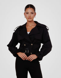 Calabro Cropped Trench