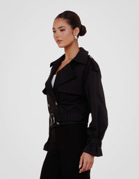 Calabro Cropped Trench