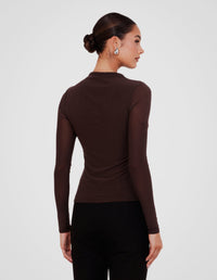 Louiza Gathered Mesh Top