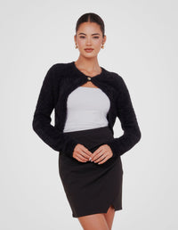 Minxy Fluffy Knit Bolero