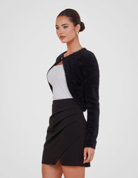 Minxy Fluffy Knit Bolero