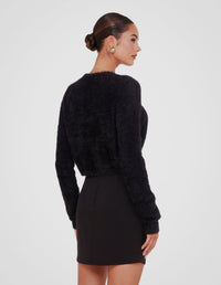 Minxy Fluffy Knit Bolero