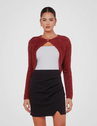 Minxy Fluffy Knit Bolero