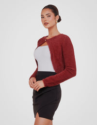 Minxy Fluffy Knit Bolero