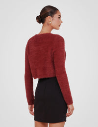 Minxy Fluffy Knit Bolero