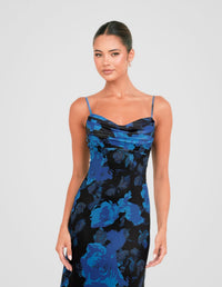 Kendra Cowl Neck Mesh Dress
