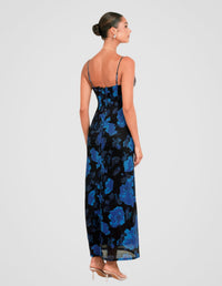 Kendra Cowl Neck Mesh Dress